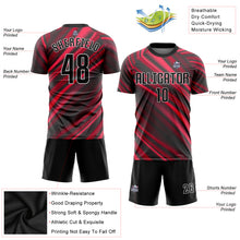 Load image into Gallery viewer, Custom Red Black-White Sublimation Soccer Uniform Jersey
