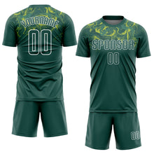 Load image into Gallery viewer, Custom Kelly Green Kelly Green-Gold Sublimation Soccer Uniform Jersey
