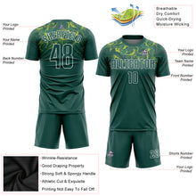 Load image into Gallery viewer, Custom Kelly Green Kelly Green-Gold Sublimation Soccer Uniform Jersey
