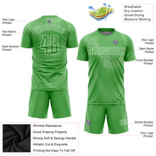 Load image into Gallery viewer, Custom Neon Green Neon Green-White Sublimation Soccer Uniform Jersey
