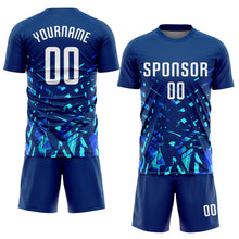 Load image into Gallery viewer, Custom Royal White-Lakes Blue Sublimation Soccer Uniform Jersey
