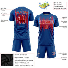 Load image into Gallery viewer, Custom Royal Red-White Sublimation Soccer Uniform Jersey
