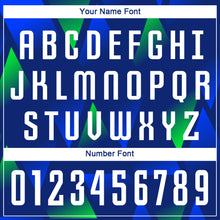 Load image into Gallery viewer, Custom Royal White-Kelly Green Sublimation Soccer Uniform Jersey
