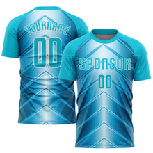 Load image into Gallery viewer, Custom Sky Blue Lakes Blue-White Sublimation Soccer Uniform Jersey
