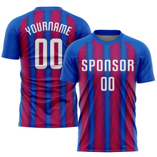 Load image into Gallery viewer, Custom Royal White-Red Sublimation Soccer Uniform Jersey
