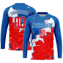 Load image into Gallery viewer, Custom Royal Red-White Sublimation Soccer Uniform Jersey
