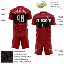 Load image into Gallery viewer, Custom Crimson Cream-Black Sublimation Soccer Uniform Jersey

