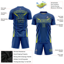 Load image into Gallery viewer, Custom US Navy Blue Gold Sublimation Soccer Uniform Jersey
