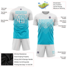 Load image into Gallery viewer, Custom Lakes Blue White Sublimation Soccer Uniform Jersey
