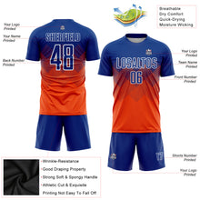 Load image into Gallery viewer, Custom Orange Royal-White Sublimation Soccer Uniform Jersey
