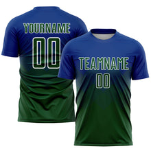 Load image into Gallery viewer, Custom Royal Green-White Sublimation Soccer Uniform Jersey
