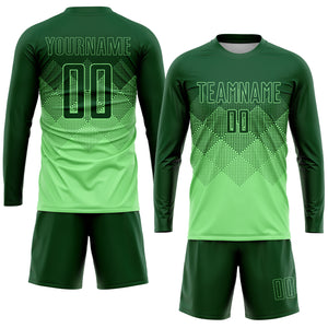 Custom Pea Green Green Sublimation Soccer Uniform Jersey