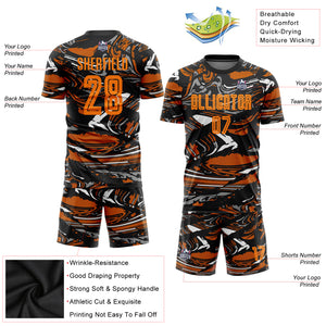 Custom Figure Bay Orange-Texas Orange Sublimation Soccer Uniform Jersey