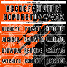 Load image into Gallery viewer, Custom Graffiti Pattern Black-Orange Scratch Sublimation Soccer Uniform Jersey
