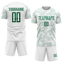 Load image into Gallery viewer, Custom White Kelly Green Sublimation Soccer Uniform Jersey

