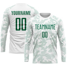 Load image into Gallery viewer, Custom White Kelly Green Sublimation Soccer Uniform Jersey

