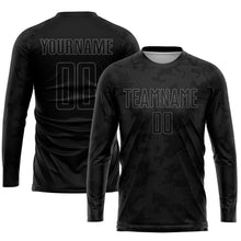 Load image into Gallery viewer, Custom Black Gray Sublimation Soccer Uniform Jersey
