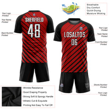 Load image into Gallery viewer, Custom Red White-Black Sublimation Soccer Uniform Jersey
