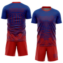 Load image into Gallery viewer, Custom Royal Red Sublimation Soccer Uniform Jersey
