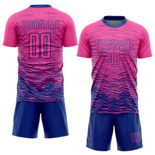 Load image into Gallery viewer, Custom Pink Royal Sublimation Soccer Uniform Jersey
