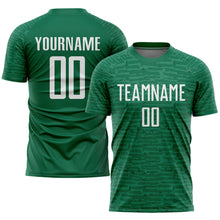 Load image into Gallery viewer, Custom Kelly Green White Sublimation Soccer Uniform Jersey
