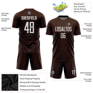 Custom Brown White Sublimation Soccer Uniform Jersey