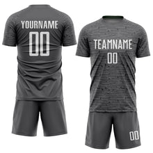 Load image into Gallery viewer, Custom Steel Gray White Sublimation Soccer Uniform Jersey
