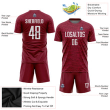 Load image into Gallery viewer, Custom Crimson White Sublimation Soccer Uniform Jersey
