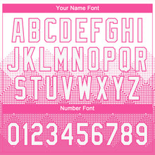 Load image into Gallery viewer, Custom Pink White 3D Pattern Gradient Square Shapes Two-Button Unisex Softball Jersey

