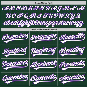 Custom Green White-Purple Two-Button Unisex Softball Jersey