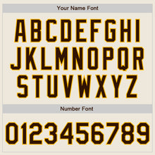 Load image into Gallery viewer, Custom Cream Brown-Gold Two-Button Unisex Softball Jersey
