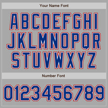 Load image into Gallery viewer, Custom Gray Royal-Red Two-Button Unisex Softball Jersey
