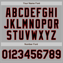 Load image into Gallery viewer, Custom Gray Black-Red Two-Button Unisex Softball Jersey
