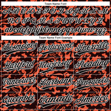 Load image into Gallery viewer, Custom Orange Black-White 3D Pattern Two-Button Unisex Softball Jersey
