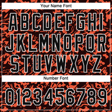 Load image into Gallery viewer, Custom Orange Black-White 3D Pattern Two-Button Unisex Softball Jersey
