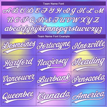 Load image into Gallery viewer, Custom Purple White-Pink 3D Pattern Two-Button Unisex Softball Jersey
