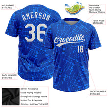 Load image into Gallery viewer, Custom Royal White 3D Pattern Two-Button Unisex Softball Jersey
