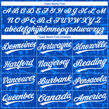 Load image into Gallery viewer, Custom Royal White 3D Pattern Two-Button Unisex Softball Jersey
