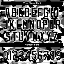 Load image into Gallery viewer, Custom Black Black-Camo 3D Pattern Two-Button Unisex Softball Jersey
