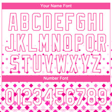 Load image into Gallery viewer, Custom Pink White 3D Pattern Two-Button Unisex Softball Jersey
