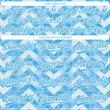 Load image into Gallery viewer, Custom White Light Blue 3D Pattern Two-Button Unisex Softball Jersey
