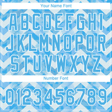 Load image into Gallery viewer, Custom White Light Blue 3D Pattern Two-Button Unisex Softball Jersey
