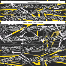 Load image into Gallery viewer, Custom Black Black-Gold 3D Pattern Two-Button Unisex Softball Jersey
