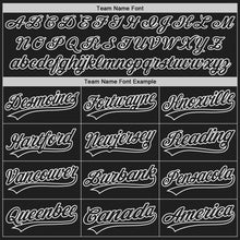 Load image into Gallery viewer, Custom Black Black-White Two-Button Unisex Softball Jersey
