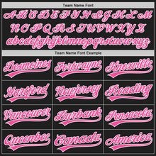 Load image into Gallery viewer, Custom Black Pink-White Two-Button Unisex Softball Jersey
