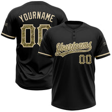 Load image into Gallery viewer, Custom Black Camo-City Cream Two-Button Unisex Softball Jersey
