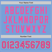 Load image into Gallery viewer, Custom Light Blue Pink-Black Two-Button Unisex Softball Jersey

