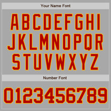 Load image into Gallery viewer, Custom Gray Red-Gold Two-Button Unisex Softball Jersey

