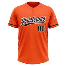 Load image into Gallery viewer, Custom Orange Brown-White Two-Button Unisex Softball Jersey
