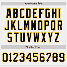 Load image into Gallery viewer, Custom White Black-Gold Two-Button Unisex Softball Jersey
